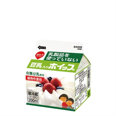 乳製品を使っていない 豆乳入 ホイップ 200ml（6本）