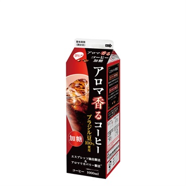 ｱｲｽｺｰﾋｰ ｱﾛﾏ香るｺｰﾋｰ 加糖 1000ml (12本入)