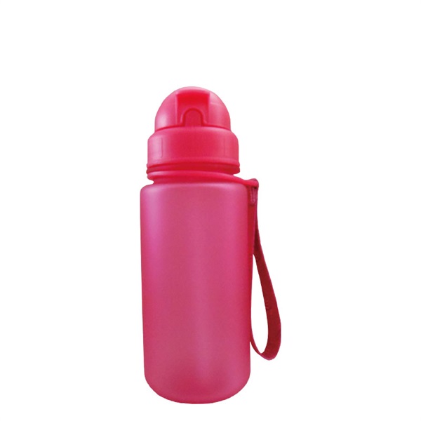 ストロー付ボトル400ml（赤）